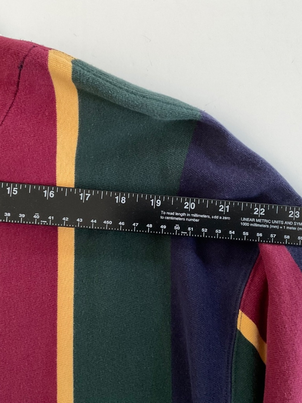 VTG Britches Men’s Great Outdoors Rugby Shirt Sz L Striped Collegiate Retro 90s - Picture 9 of 11
